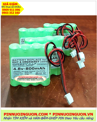 Pin đèn Paragon, Pin đèn Exit thoát hiểm 4.8v-AAA800mAh; Pin đèn sự cố khẩn cấp 4.8v AAA800mAh